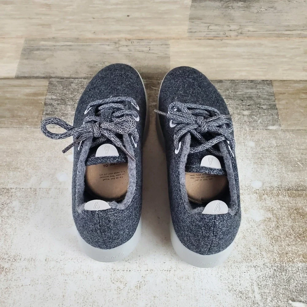 Allbirds Wool Runners Womens Shoes Sz 8 W Natural Gray Lace Up Sneakers